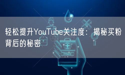 轻松提升YouTube关注度：揭秘买粉背后的秘密