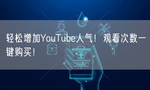 轻松增加YouTube人气！观看次数一键购买！