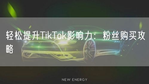 轻松提升TikTok影响力：粉丝购买攻略