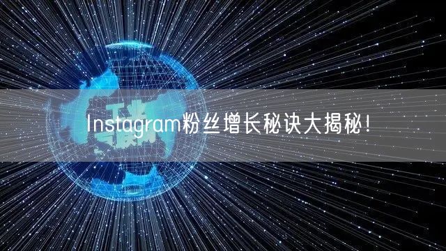 Instagram粉丝增长秘诀大揭秘！
