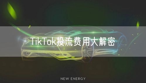 TikTok投流费用大解密