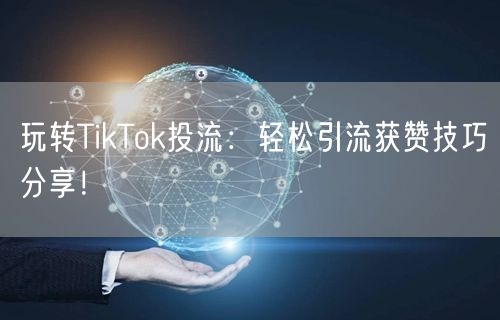 玩转TikTok投流：轻松引流获赞技巧分享！