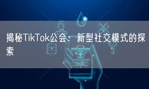 揭秘TikTok公会：新型社交模式的探索