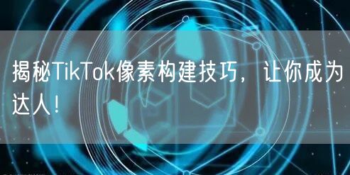 揭秘TikTok像素构建技巧，让你成为达人！