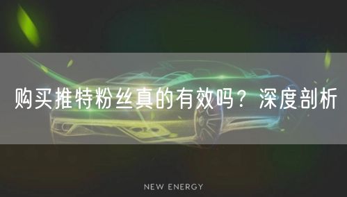 购买推特粉丝真的有效吗？深度剖析