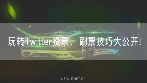 玩转Twitter投票，刷票技巧大公开!