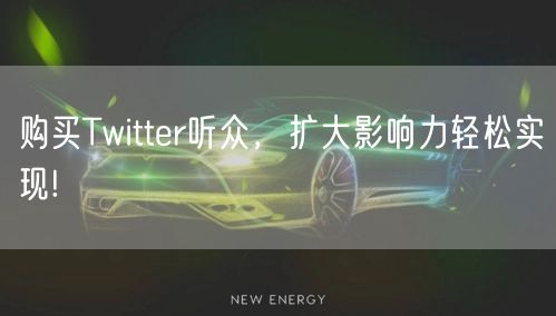 购买Twitter听众，扩大影响力轻松实现!