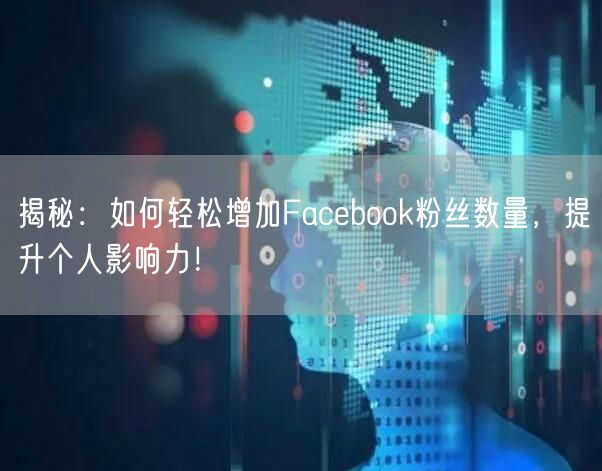 揭秘：如何轻松增加Facebook粉丝数量，提升个人影响力！