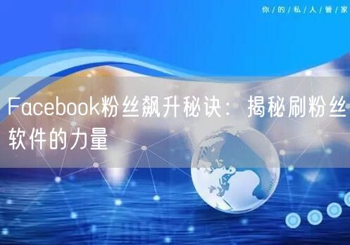 Facebook粉丝飙升秘诀：揭秘刷粉丝软件的力量