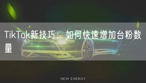 TikTok新技巧：如何快速增加台粉数量