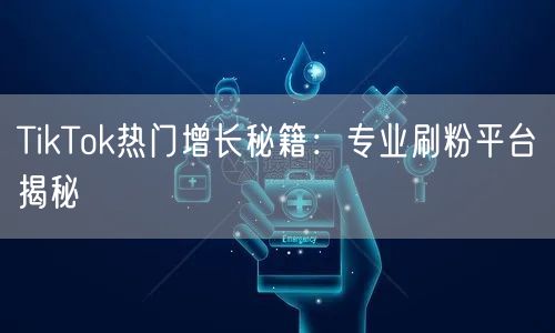 TikTok热门增长秘籍：专业刷粉平台揭秘