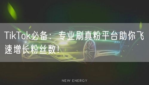 TikTok必备：专业刷真粉平台助你飞速增长粉丝数！