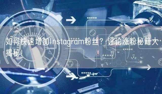 如何快速增加Instagram粉丝？评论涨粉秘籍大揭秘！