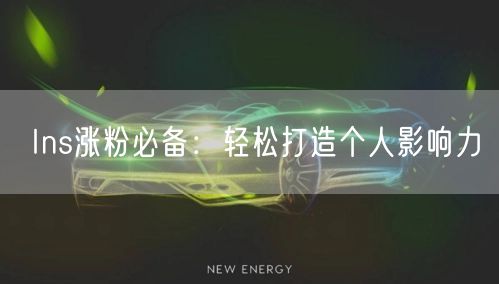 Ins涨粉必备：轻松打造个人影响力