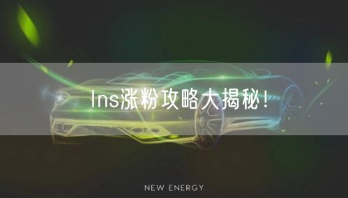 Ins涨粉攻略大揭秘！