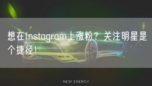 想在Instagram上涨粉？关注明星是个捷径！