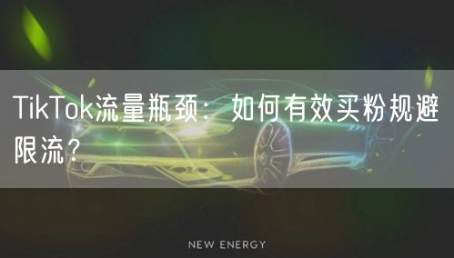 TikTok流量瓶颈：如何有效买粉规避限流？