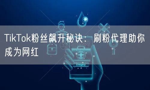 TikTok粉丝飙升秘诀：刷粉代理助你成为网红
