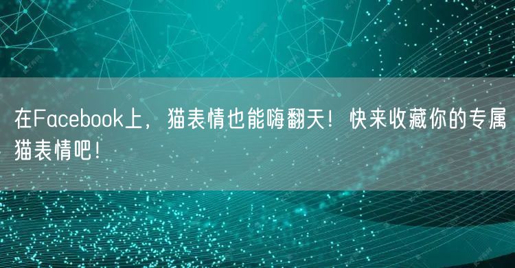 在Facebook上，猫表情也能嗨翻天！快来收藏你的专属猫表情吧！