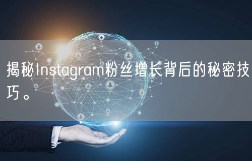 揭秘Instagram粉丝增长背后的秘密技巧。