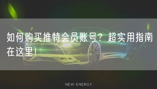 如何购买推特会员账号？超实用指南在这里！