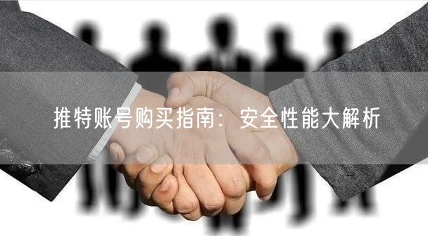 推特账号购买指南：安全性能大解析