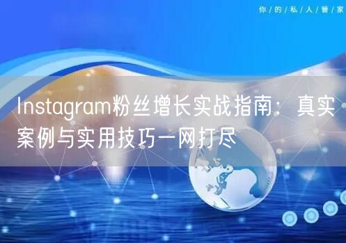 Instagram粉丝增长实战指南:真实案例与实用技巧一网打