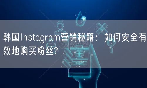 韩国Instagram营销秘籍：如何安全有效地购买粉丝?