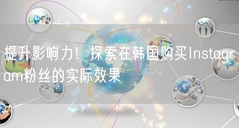提升影响力！探索在韩国购买Instagram粉丝的实际效果