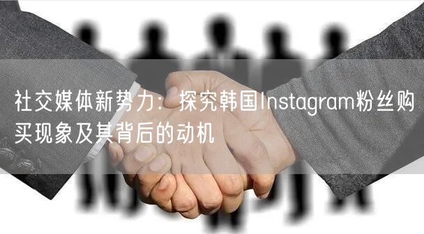 社交媒体新势力：探究韩国Instagram粉丝购买现象及其背后的动机
