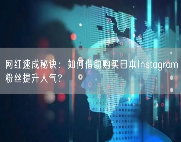 网红速成秘诀：如何借助购买日本Instagram粉丝提升人气？