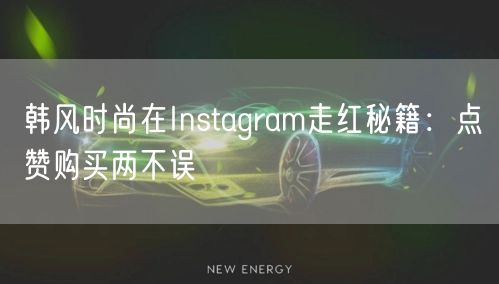 韩风时尚在Instagram走红秘籍:点赞购买两不误