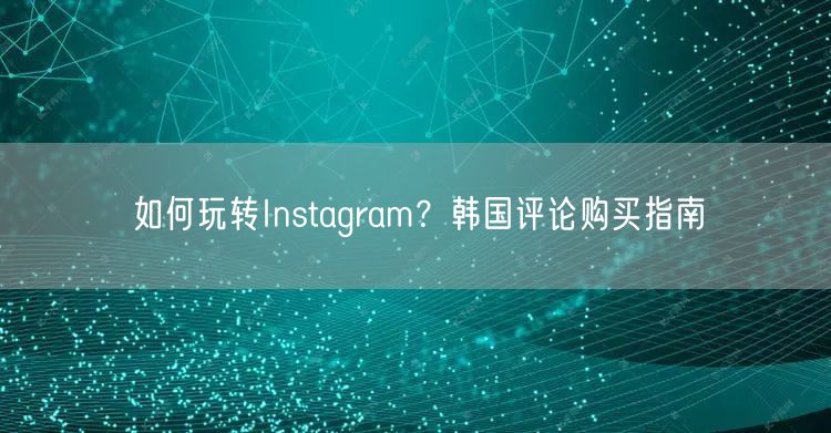 如何玩转Instagram？韩国评论购买指南