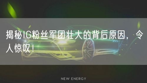 揭秘IG粉丝军团壮大的背后原因,令人惊叹