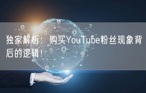 独家解析：购买YouTube粉丝现象背后的逻辑！