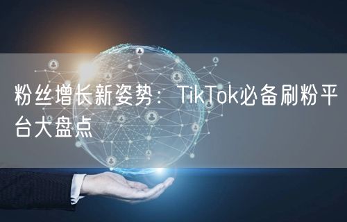 粉丝增长新姿势:TikTok必备刷粉平台大盘点