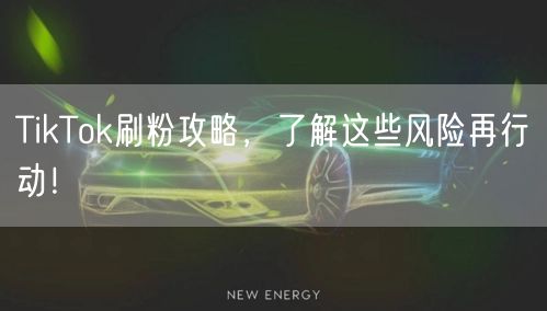 TikTok刷粉攻略，了解这些风险再行动！