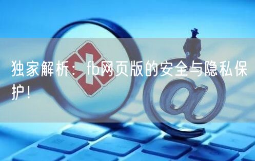 独家解析：fb网页版的安全与隐私保护！