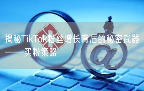 揭秘TikTok粉丝增长背后的秘密武器——买粉策略