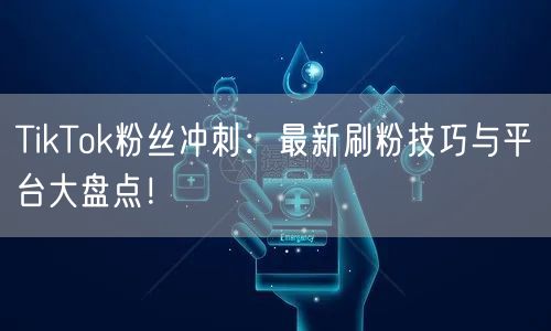 TikTok粉丝冲刺：最新刷粉技巧与平台大盘点！
