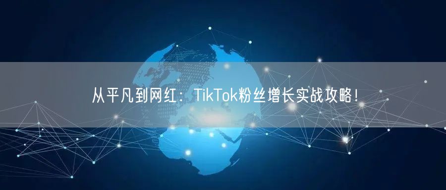 从平凡到网红：TikTok粉丝增长实战攻略！