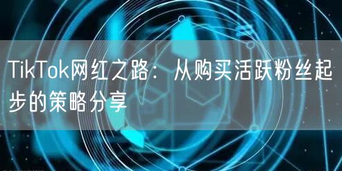 TikTok网红之路：从购买活跃粉丝起步的策略分享