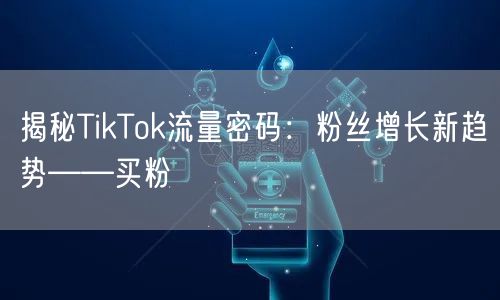 揭秘TikTok流量密码：粉丝增长新趋势——买粉