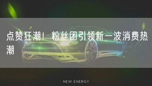 点赞狂潮！粉丝团引领新一波消费热潮