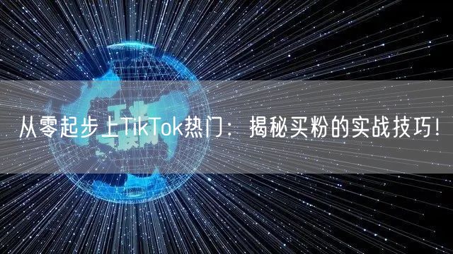 从零起步上TikTok热门：揭秘买粉的实战技巧！