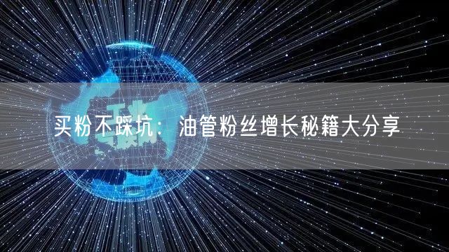 买粉不踩坑：油管粉丝增长秘籍大分享