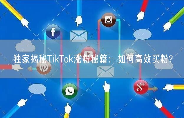 独家揭秘TikTok涨粉秘籍：如何高效买粉?