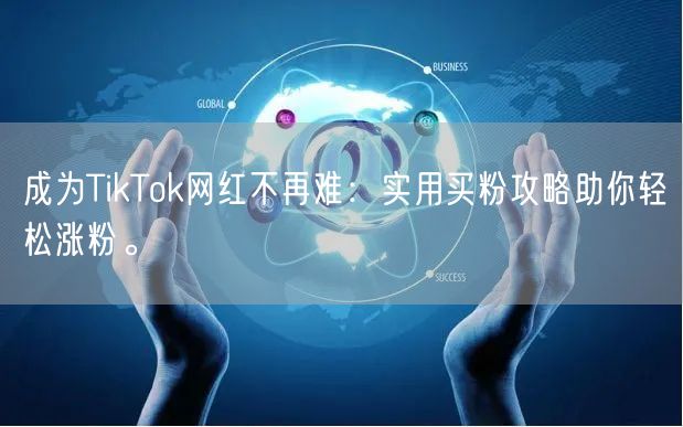 成为TikTok网红不再难：实用买粉攻略助你轻松涨粉。