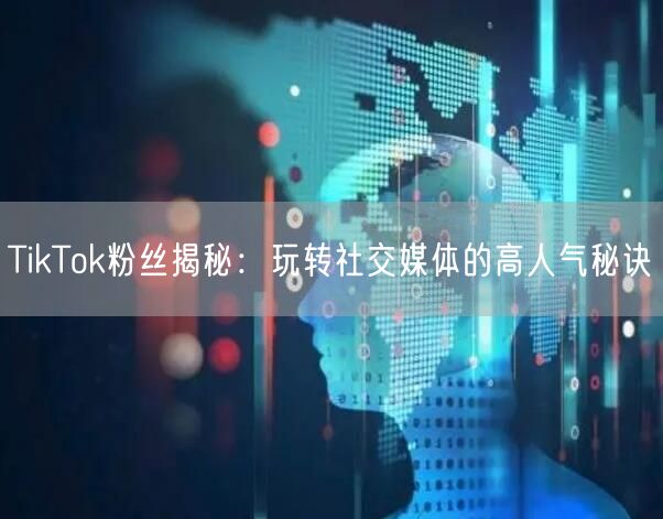 TikTok粉丝揭秘：玩转社交媒体的高人气秘诀
