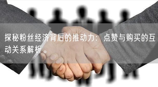 探秘粉丝经济背后的推动力：点赞与购买的互动关系解析。